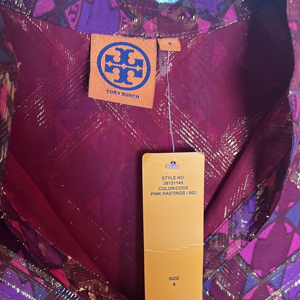 NWT TORY BURCH SILK TOP 4 - Picture 8 of 9